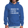 Funny Obsessive Coffee Disorder Men's Hoodie - royal blue