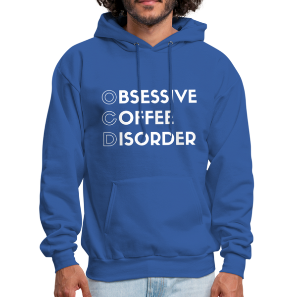 Funny Obsessive Coffee Disorder Men's Hoodie - royal blue