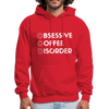 Funny Obsessive Coffee Disorder Men's Hoodie - red