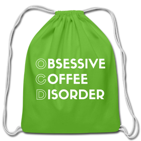 Funny Obsessive Coffee Disorder Cotton Drawstring Bag