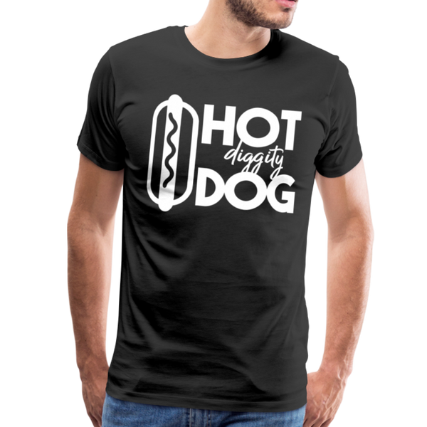 Hot Diggity Dog Funny Grilling Men's Premium T-Shirt - black