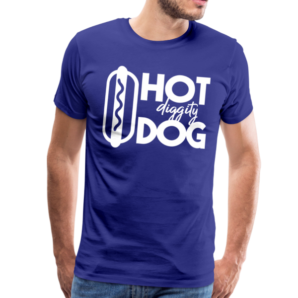 Hot Diggity Dog Funny Grilling Men's Premium T-Shirt - royal blue