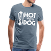 Hot Diggity Dog Funny Grilling Men's Premium T-Shirt - steel blue
