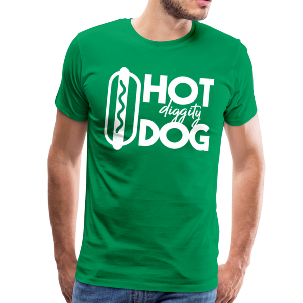 Hot Diggity Dog Funny Grilling Men's Premium T-Shirt - kelly green