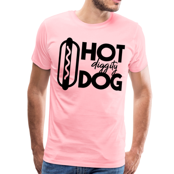 Hot Diggity Dog Funny Grilling Men's Premium T-Shirt - pink