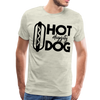 Hot Diggity Dog Funny Grilling Men's Premium T-Shirt - heather oatmeal