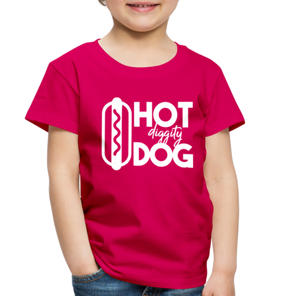 Hot Diggity Dog Funny Grilling Toddler Premium T-Shirt - dark pink