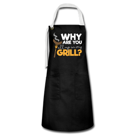 Why are you all up in my Grill? Funny BBQ Artisan Apron