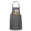 Why are you all up in my Grill? Funny BBQ Adjustable Apron - charcoal