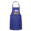 Why are you all up in my Grill? Funny BBQ Adjustable Apron - royal blue
