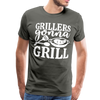 Grillers Gonna Grill BBQ Men's Premium T-Shirt - asphalt gray