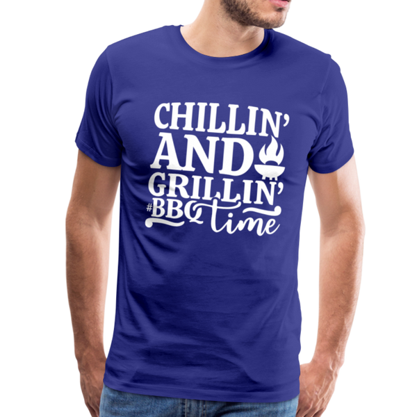Chillin' and Grillin' BBQ Time Grilling Men's Premium T-Shirt - royal blue