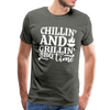 Chillin' and Grillin' BBQ Time Grilling Men's Premium T-Shirt - asphalt gray