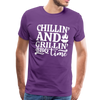 Chillin' and Grillin' BBQ Time Grilling Men's Premium T-Shirt - purple