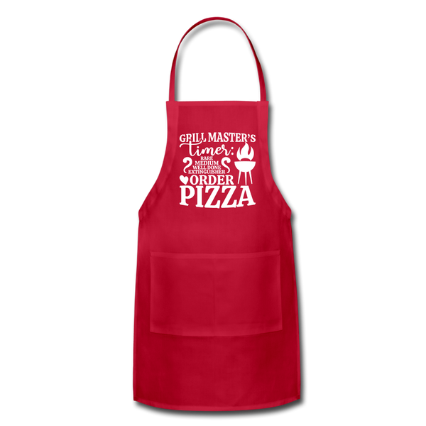 Grill Masters Timer Adjustable Apron - red