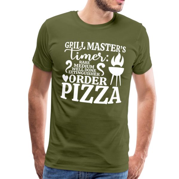 Grill Masters Timer Men's Premium T-Shirt - olive green