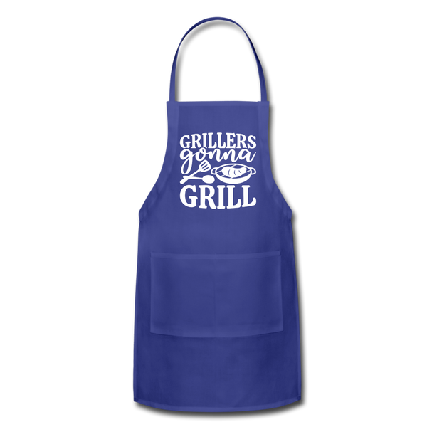 Grillers Gonna Grill BBQ Adjustable Apron - royal blue