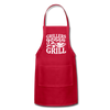Grillers Gonna Grill BBQ Adjustable Apron - red