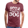 Hot Diggity Dog BBQ Grilling Men's Premium T-Shirt - heather burgundy