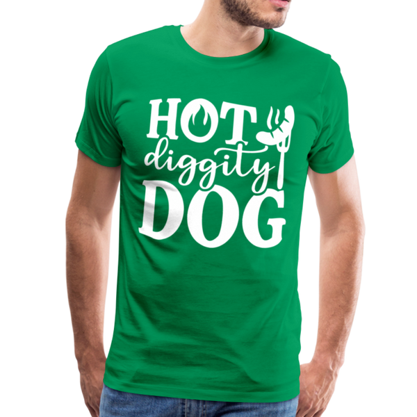 Hot Diggity Dog BBQ Grilling Men's Premium T-Shirt - kelly green