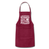 I Like My Butt Rubbed And My Pork Pulled Adjustable Apron - burgundy