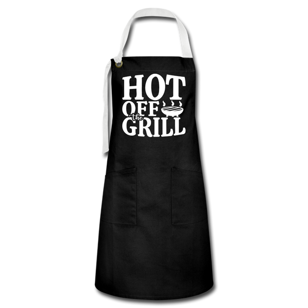 Hot Off The Grill BBQ Artisan Apron - black/white