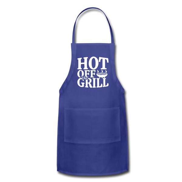 Hot Off The Grill BBQ Adjustable Apron - royal blue