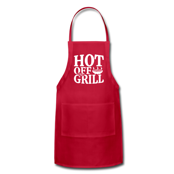 Hot Off The Grill BBQ Adjustable Apron - red