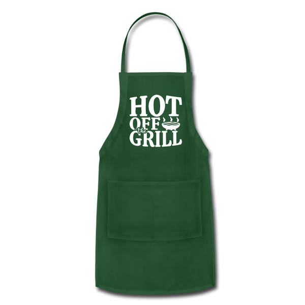Hot Off The Grill BBQ Adjustable Apron - forest green