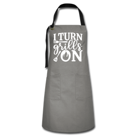 I Turn Grills On Funny BBQ Grilling Artisan Apron