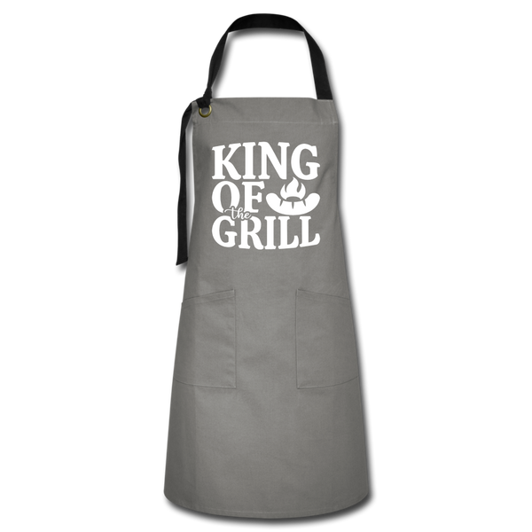 King of the Grill BBQ Artisan Apron - gray/black