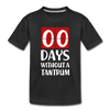Zero Days Without a Tantrum Kids' Premium T-Shirt - black