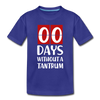 Zero Days Without a Tantrum Kids' Premium T-Shirt - royal blue