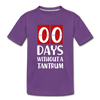 Zero Days Without a Tantrum Kids' Premium T-Shirt - purple