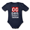 Zero Days Without a Tantrum Organic Short Sleeve Baby Bodysuit - dark navy