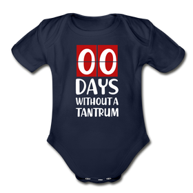 Zero Days Without a Tantrum Organic Short Sleeve Baby Bodysuit