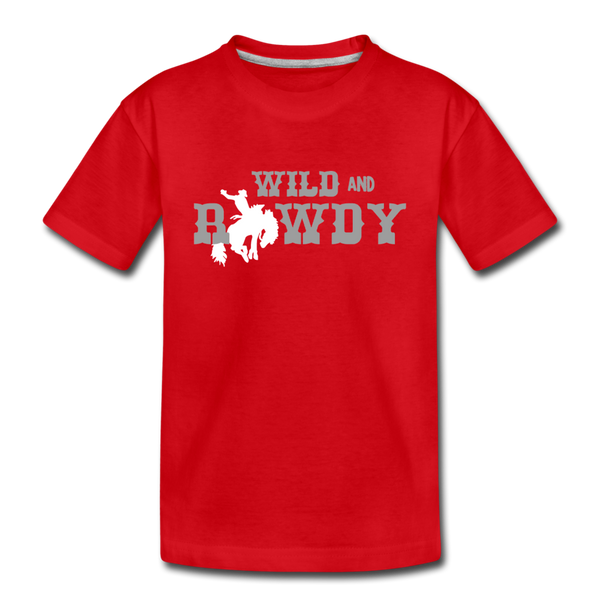 Wild and Rowdy Cowboy Kids' Premium T-Shirt - red