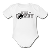 Wild and Rowdy Cowboy Organic Short Sleeve Baby Bodysuit