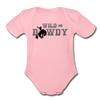 Wild and Rowdy Cowboy Organic Short Sleeve Baby Bodysuit