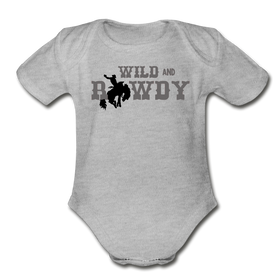 Wild and Rowdy Cowboy Organic Short Sleeve Baby Bodysuit