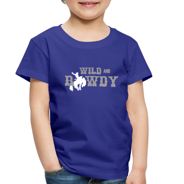 Wild and Rowdy Cowboy Toddler Premium T-Shirt - royal blue
