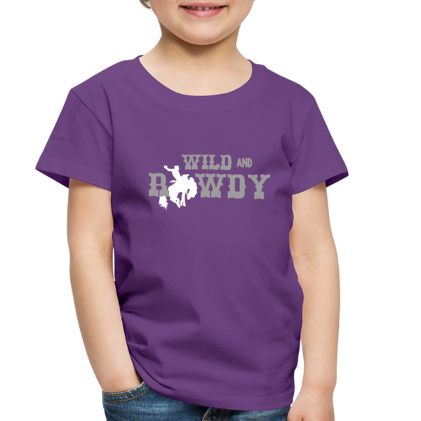 Wild and Rowdy Cowboy Toddler Premium T-Shirt - purple