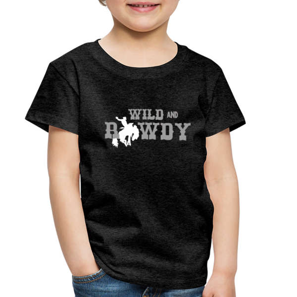 Wild and Rowdy Cowboy Toddler Premium T-Shirt - charcoal gray