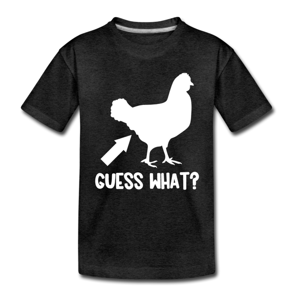 Guess What Chicken Butt Kids' Premium T-Shirt - charcoal gray