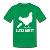 Guess What Chicken Butt Kids' Premium T-Shirt - kelly green