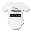 Todays Tantrum Sponsored by Everything Organic Short Sleeve Baby Bodysuit - white