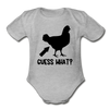 Guess What Chicken Butt Organic Short Sleeve Baby Bodysuit