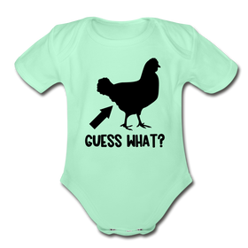 Guess What Chicken Butt Organic Short Sleeve Baby Bodysuit