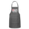00 Days Without a Dad Joke Adjustable Apron - charcoal