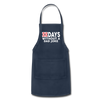 00 Days Without a Dad Joke Adjustable Apron - navy